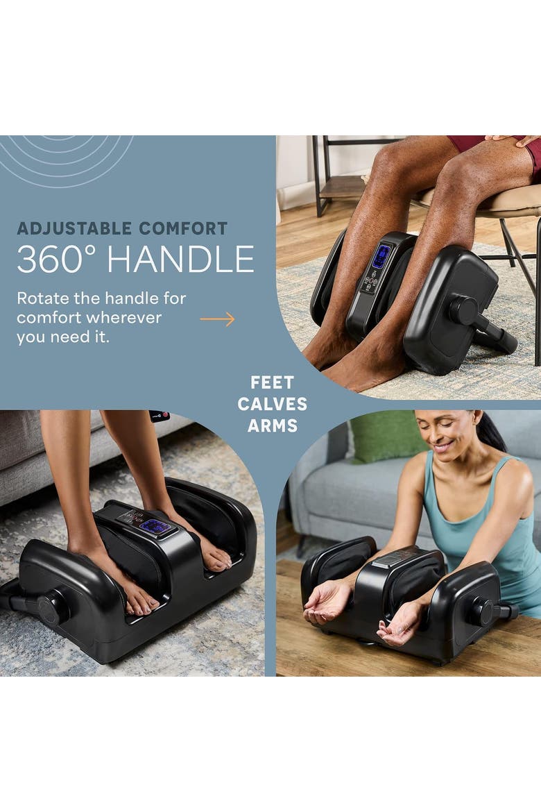 Shiatsu Foot Massager with Heat Deep Kneading Foot Massager & Calf Therapy Machine, Alternate, color, Black