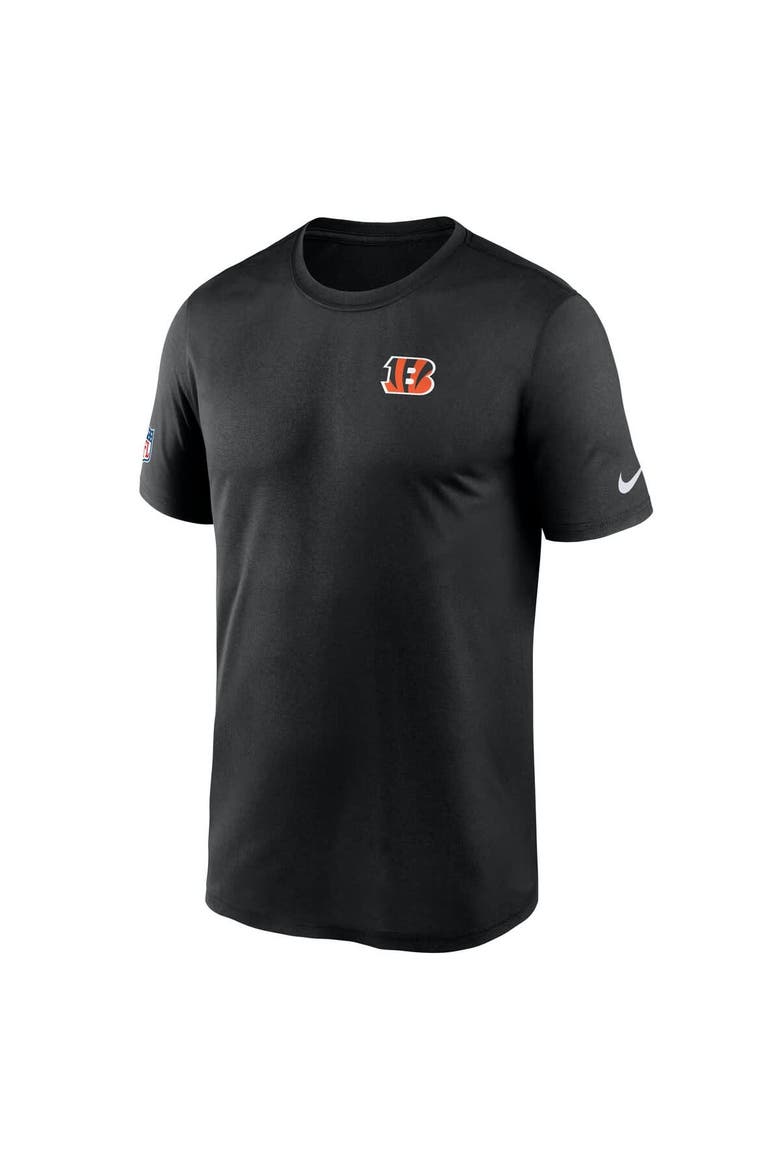 Men's Nike Black Cincinnati Bengals Sideline Legend Small Logo Dri-FIT T-Shirt, Alternate, color, Black