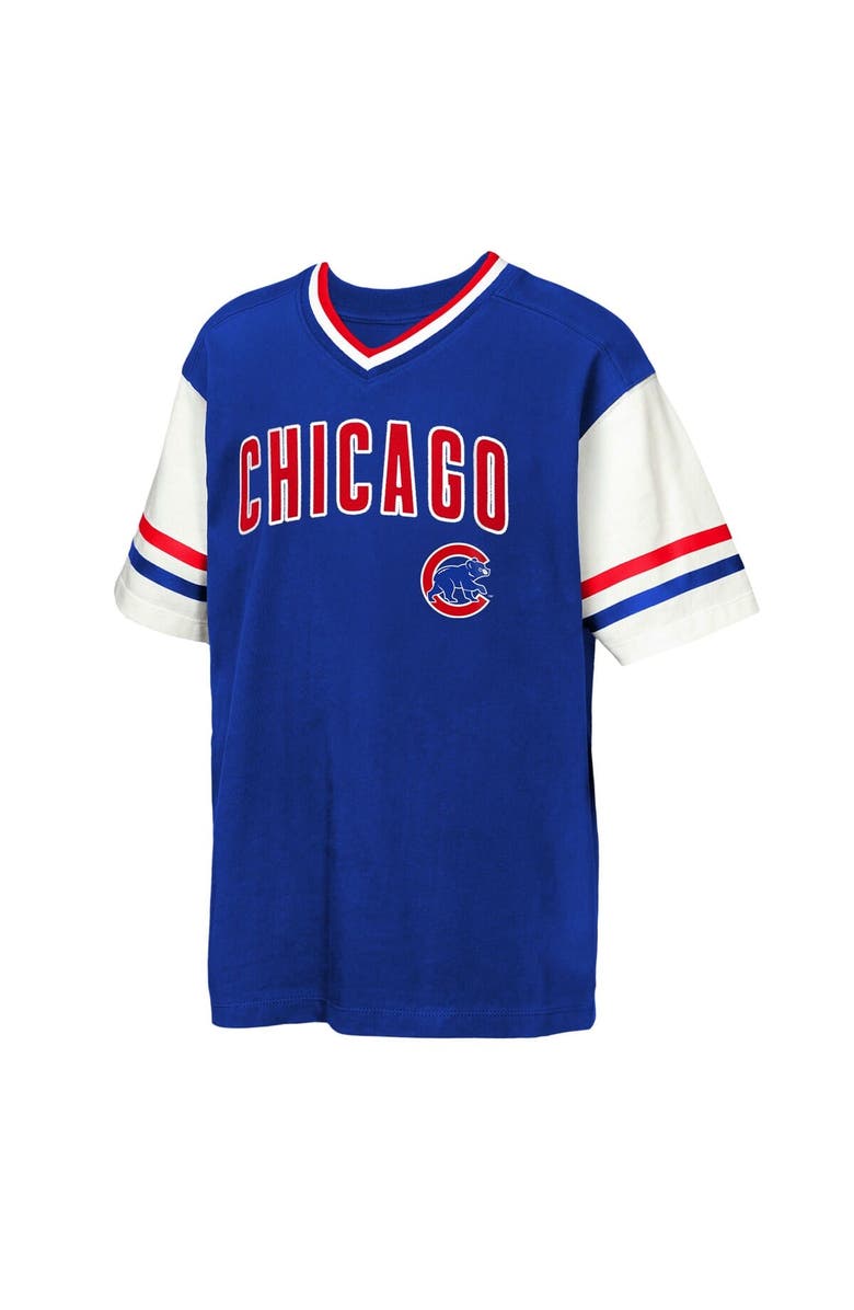 Outerstuff Youth Outerstuff  Royal Chicago Cubs Big League Base Runner Ringer T-Shirt, Alternate, color, Royal