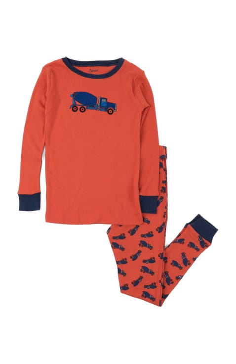 Kids Cotton Two-Piece Printed Pajamas, Vehicles & Machines (Toddler, Little Kid & Big Kid)