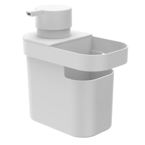 Durable Kitchen Soap Dispenser Organizer with Sponge and Dish Brush Holder, 22 oz