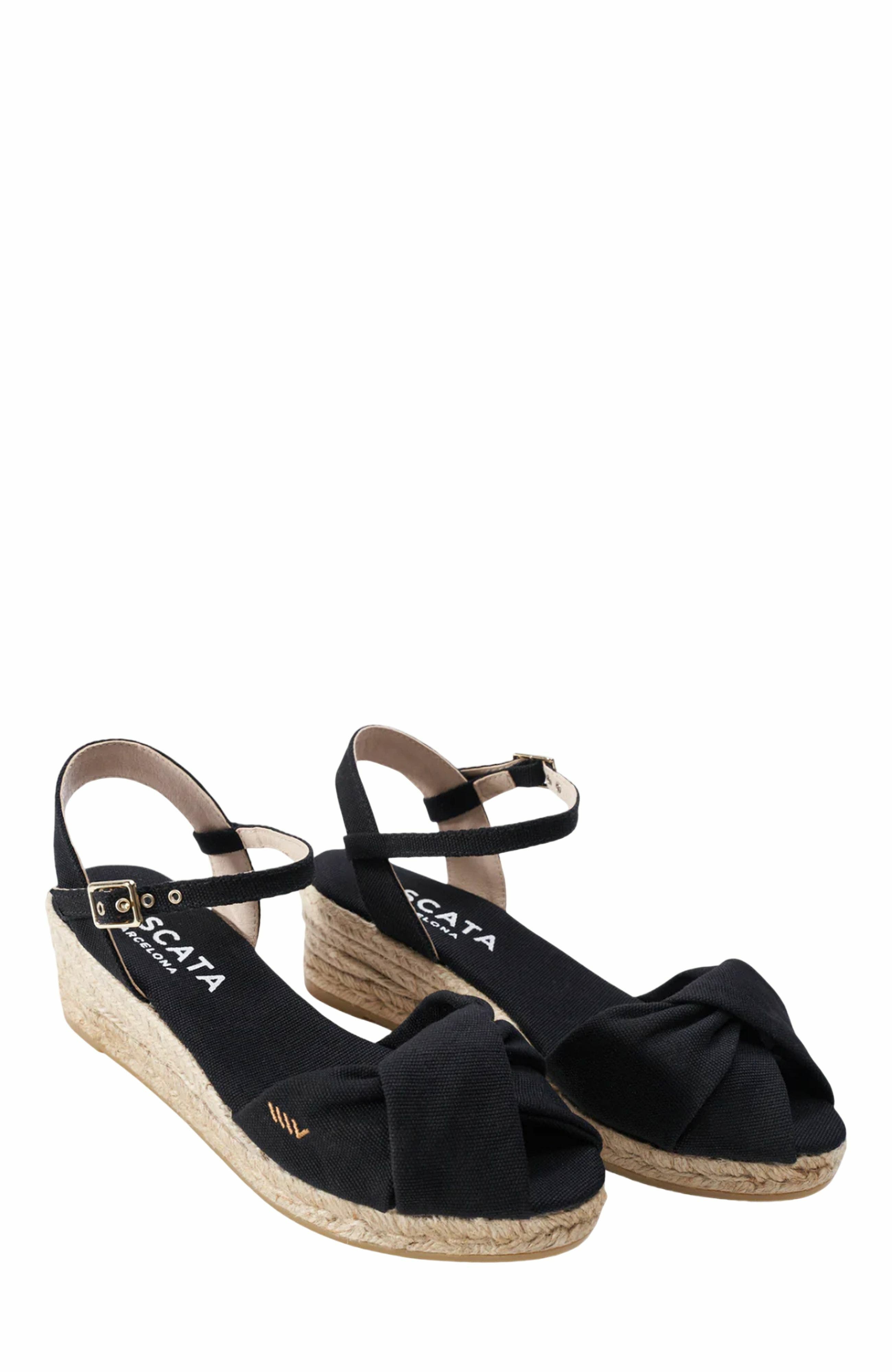 VISCATA Farella Canvas Espadrille Sandal Wedges, Alternate, color, 