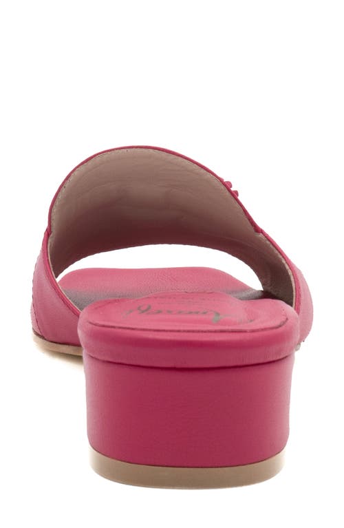 Amalfi By Rangoni Bussola Slide Sandal In Fuxia Parmasoft - Gold Met