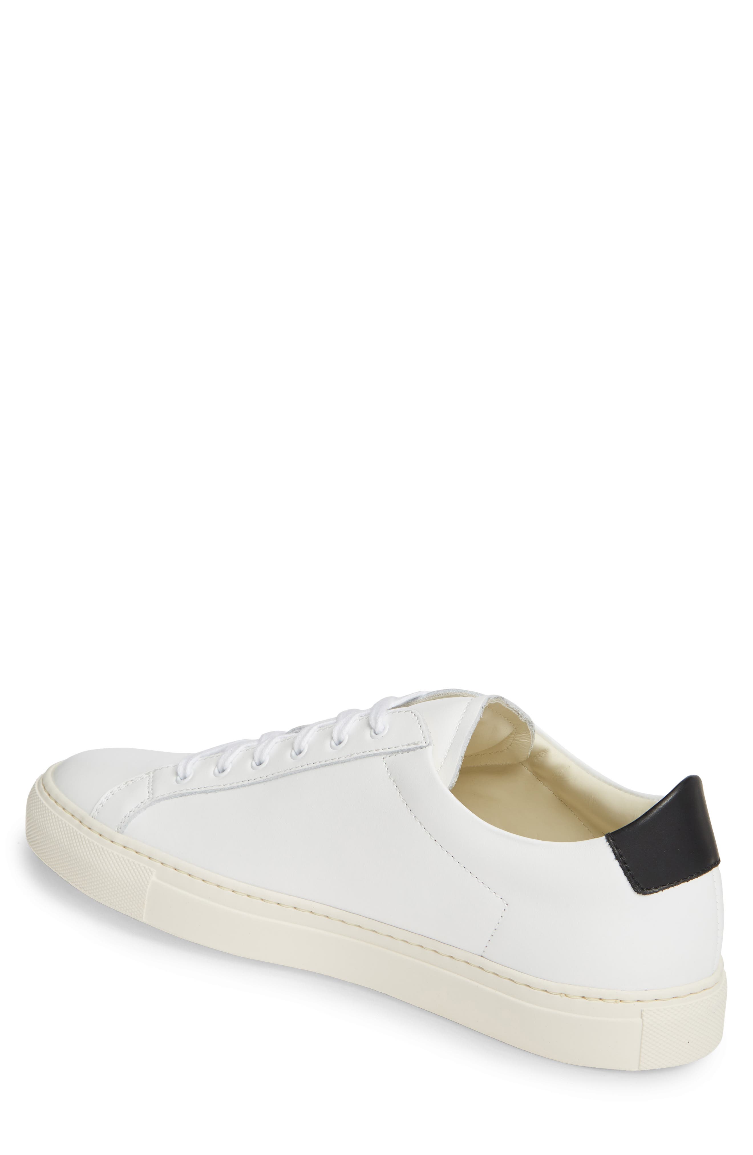 Retro Low Top Sneaker, Alternate, color, WHITE/BLACK