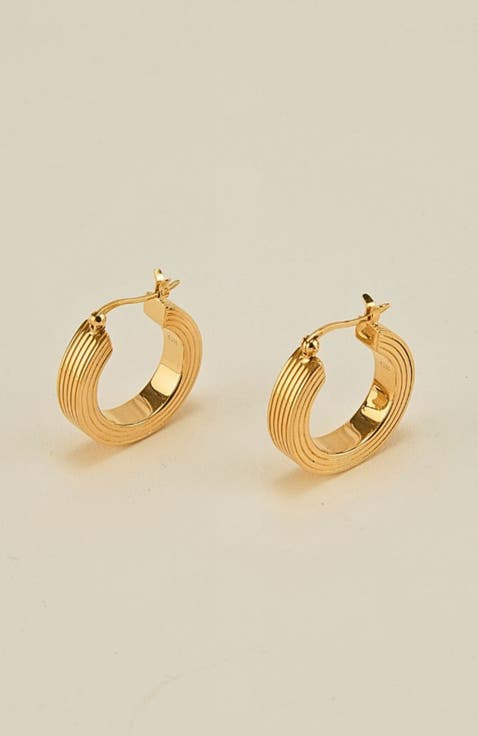 Lina Boxy Round Hoop Earring