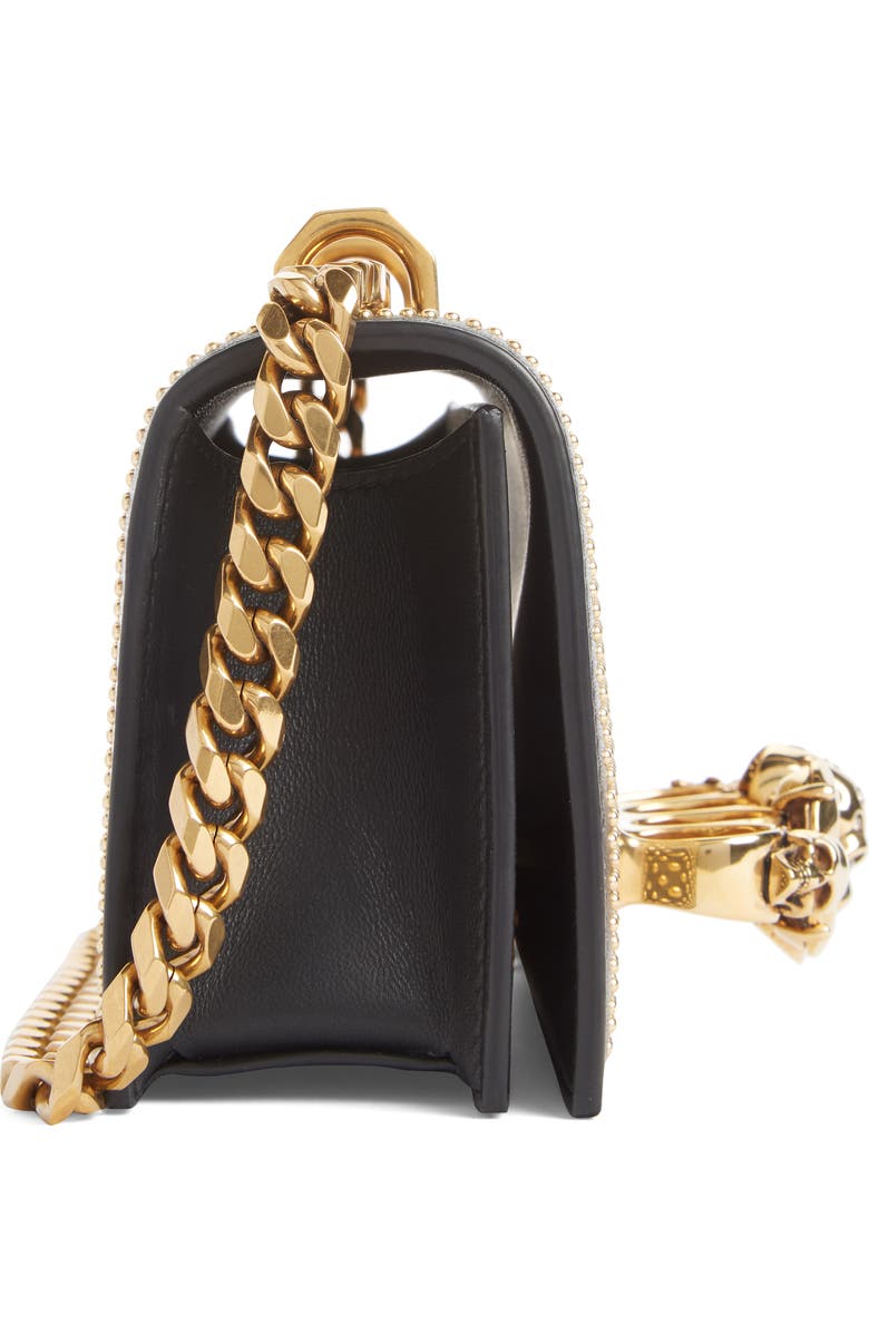 McQueen Alexander McQueen Mini Studded Leather Knuckle Crossbody Bag, Alternate, color,