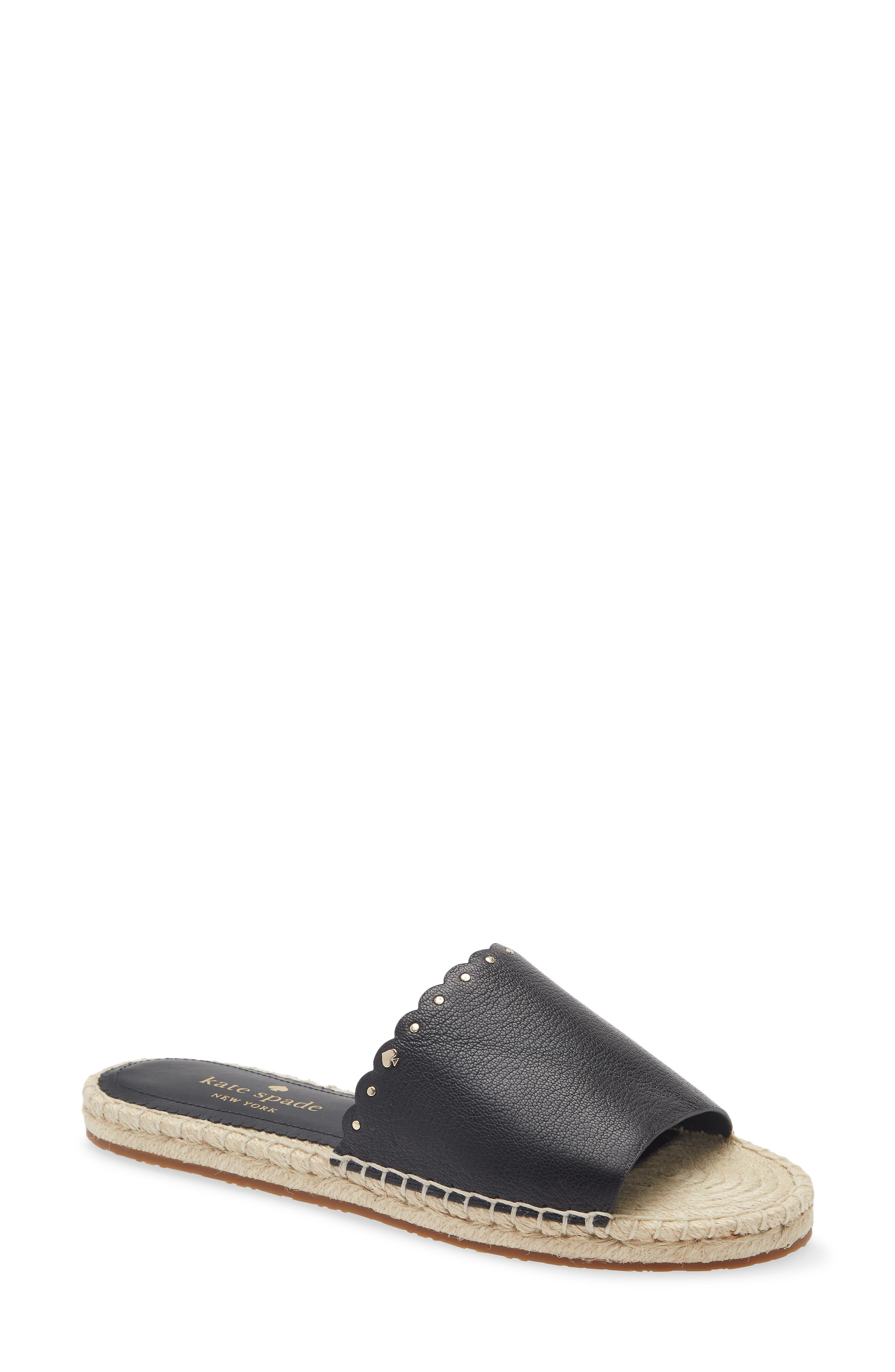 Kate Spade New York gabriela espadrille slide sandal, Main, color, Black