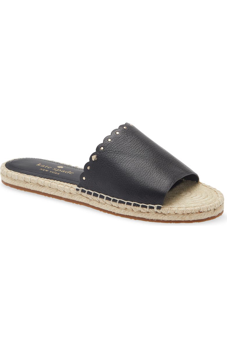 Kate Spade New York gabriela espadrille slide sandal, Main, color, Black