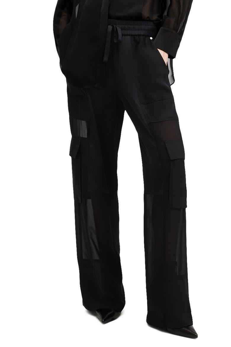 Jody Mesh Cargo Pants, Main, color, BLACK