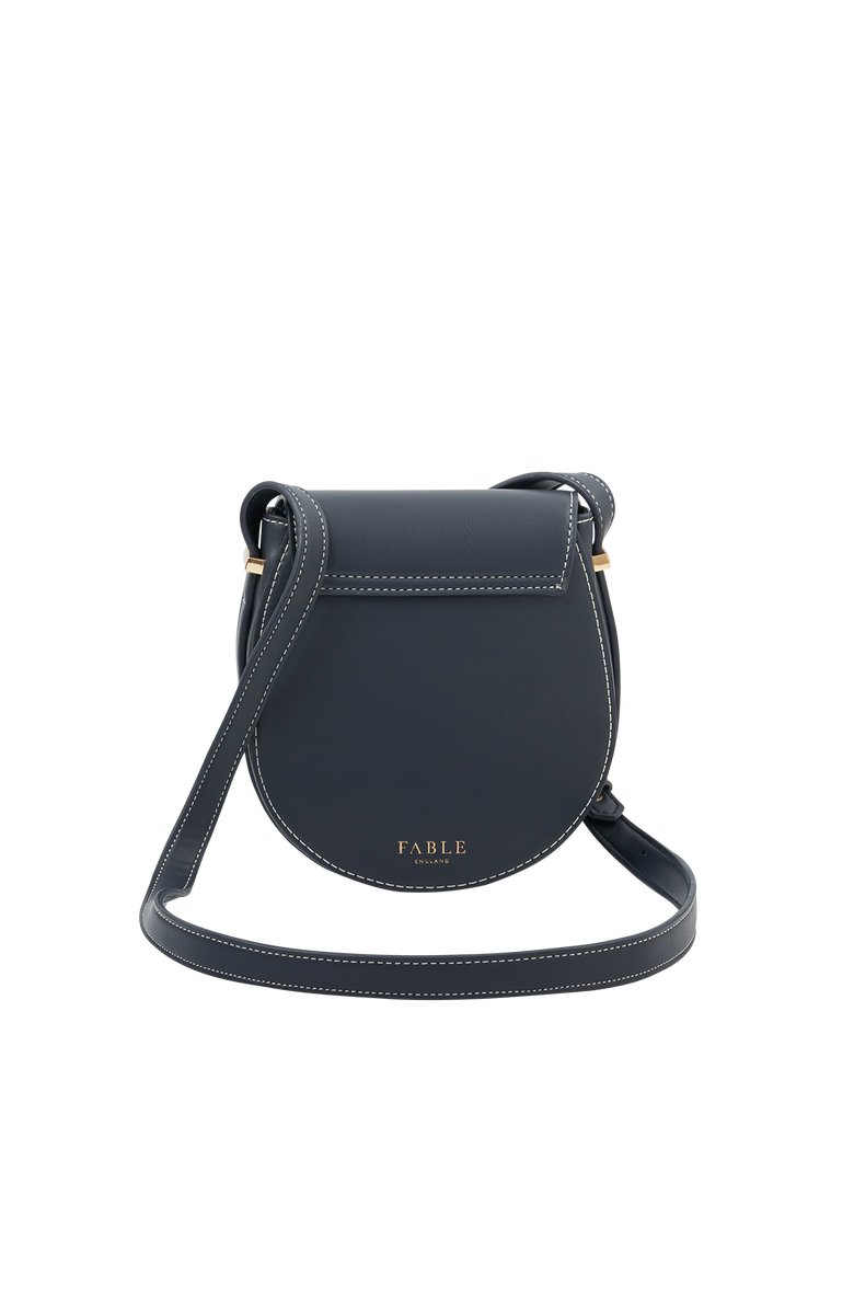 Fable England Swooping Swallows Saddle Bag, Alternate, color, Navy