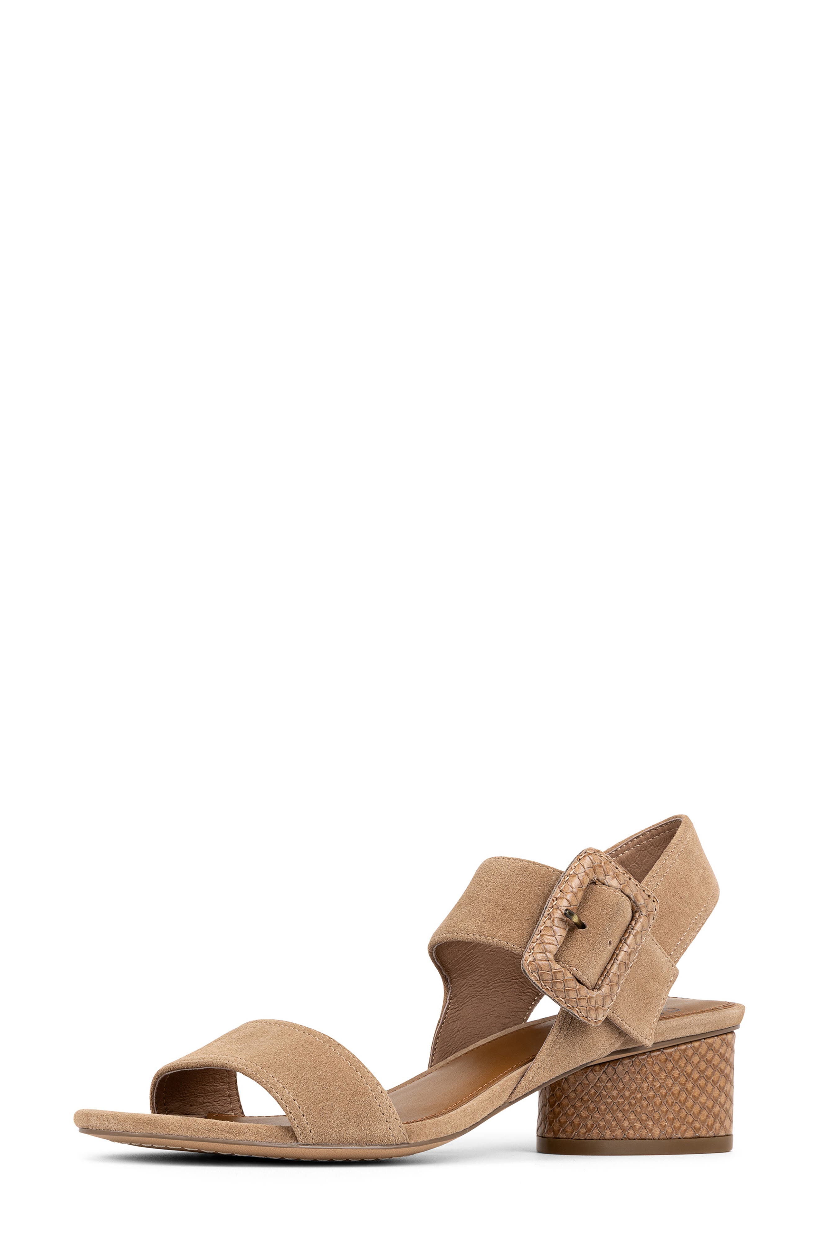 Oversize Buckle Slingback Sandal, Alternate, color, TOBACCO