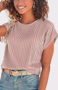 LASCANA Ribbed Short Sleeve Top