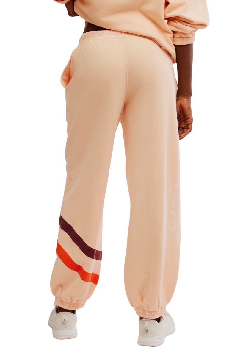 Free People FP Movement All Star Oversize Graphic Joggers, Alternate, color, Pastel Peach Sport