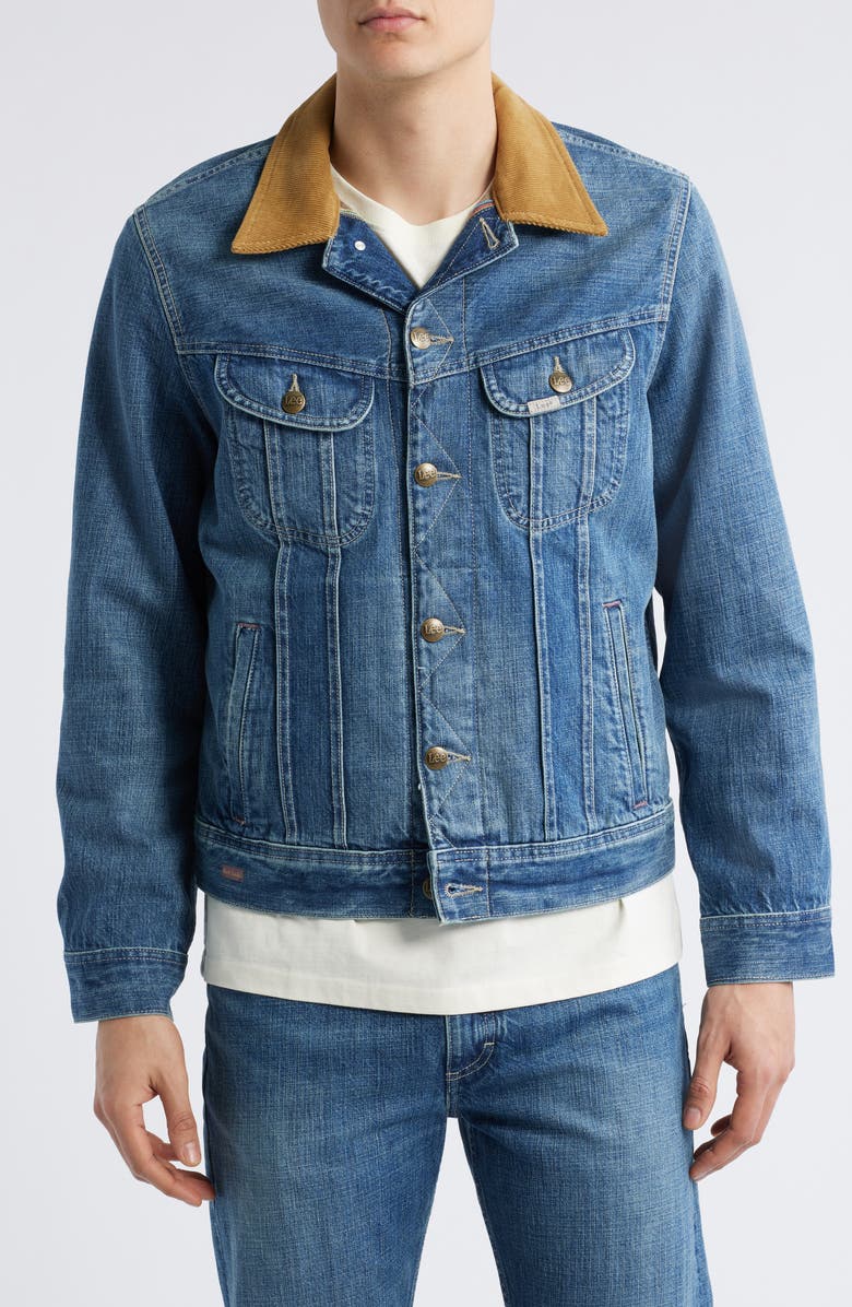 Paul Smith + Lee 101 Storm Rider Cotton Denim Jacket, Alternate, color,