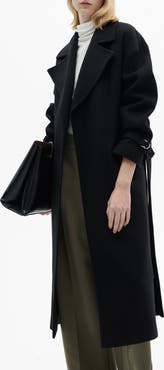 MANGO Manteco Oversize Wool Blend Maxi Coat