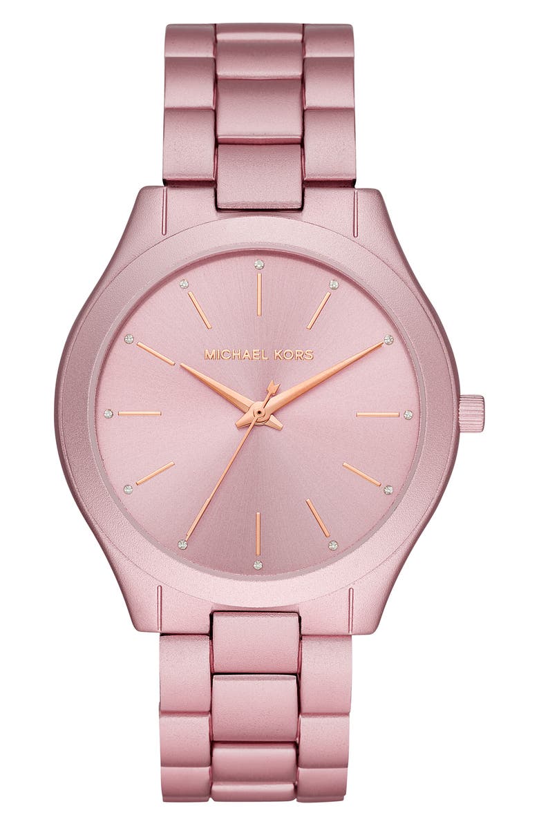 Michael Kors 'Slim Runway' Bracelet Watch, 42mm, Main, color,