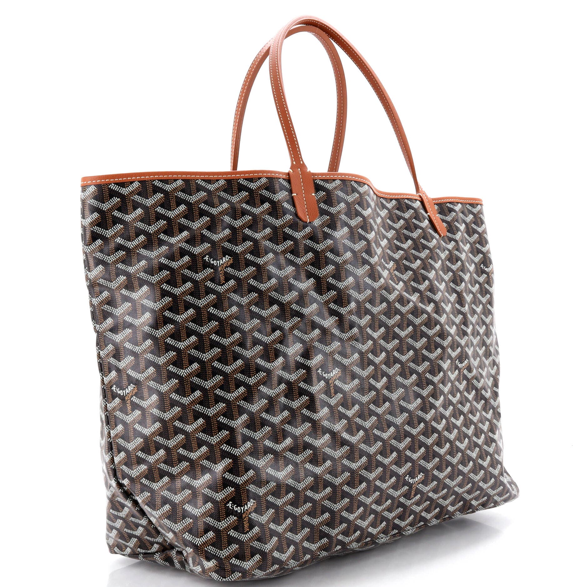 Pre-Owned Goyard Saint Louis Tote Coated Canvas GM, Alternate, color, Brown