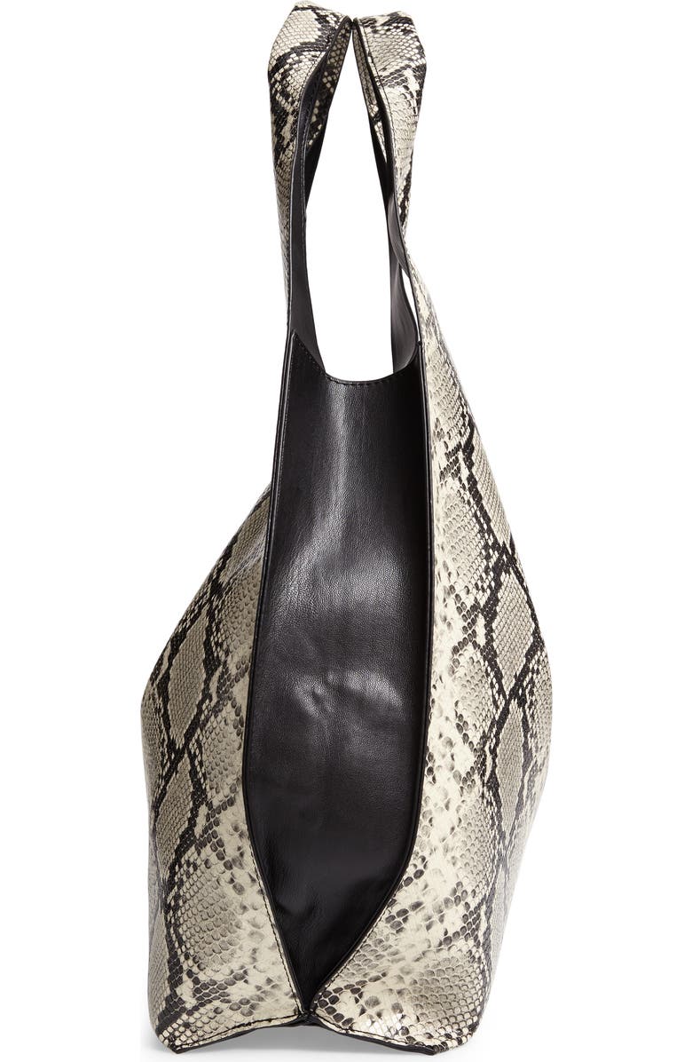 Topshop Haya Faux Snakeskin Hobo Bag, Alternate, color,