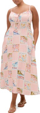 City Chic Billie Patchwork Pattern A-Line Dress