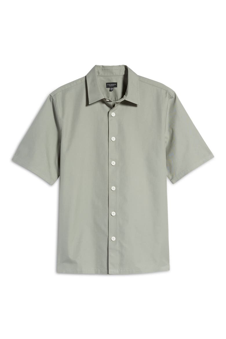 Standard Short Sleeve Button-Up Shirt, Alternate, color, SHADOW GREY