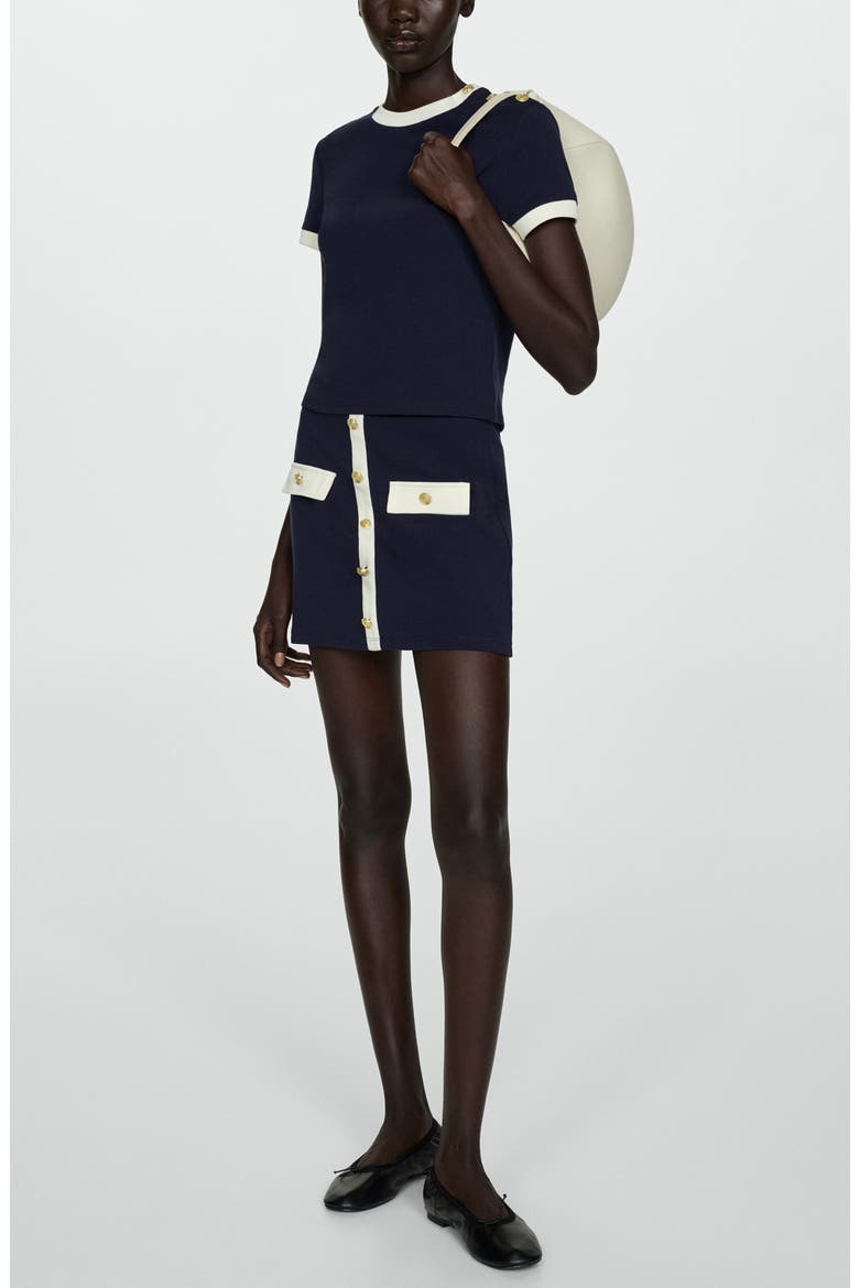 Knit Miniskirt, Alternate, color, DARK NAVY