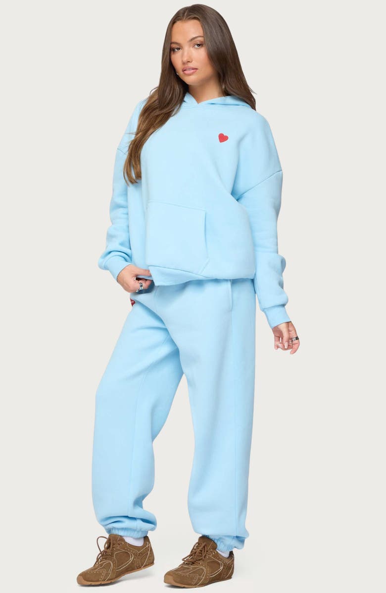 EDIKTED Call Me Hoodie, Alternate, color, Light-Blue