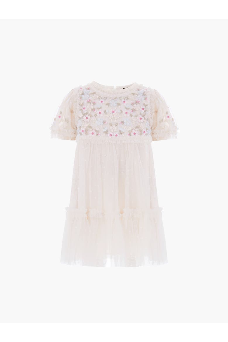 Kids' Garland Ribbon Bodice Baby Dress, Alternate, color, Cream/Pastel Lemon