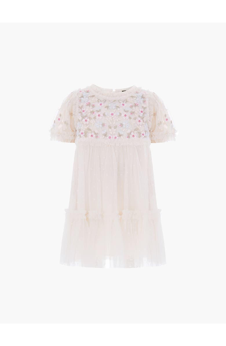 Needle & Thread Garland Ribbon Bodice Baby Dress, Alternate, color, Cream/Pastel Lemon