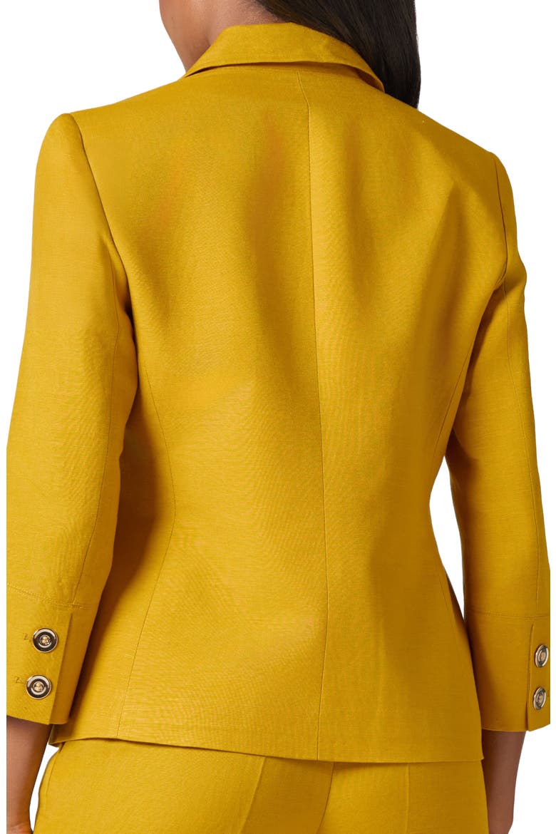 Linen Blend One-Button Blazer, Alternate, color, BUTTERSCOTCH