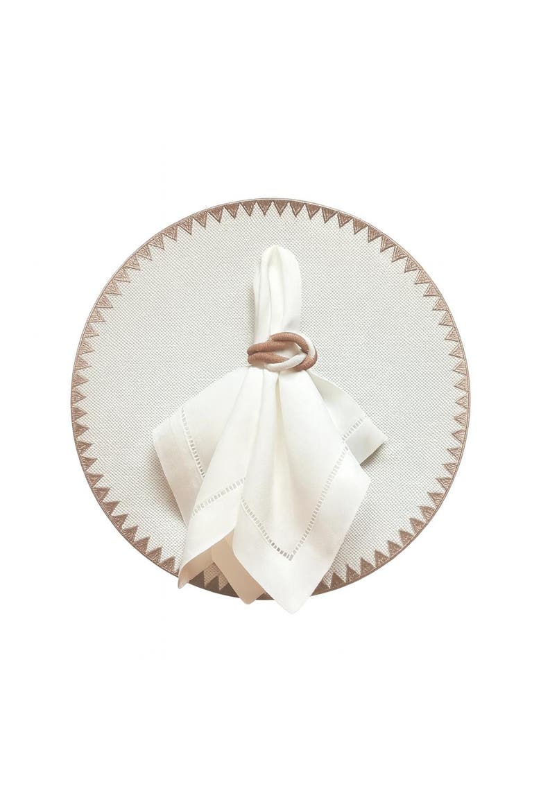 Double Braided Napkin Ring, Alternate, color, Brown