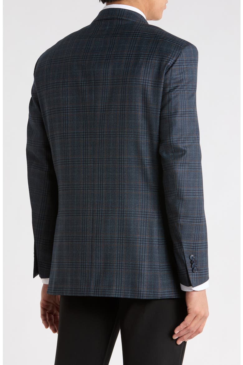 Flynn Classic Plaid Wool Sport Coat, Alternate, color, GREEN