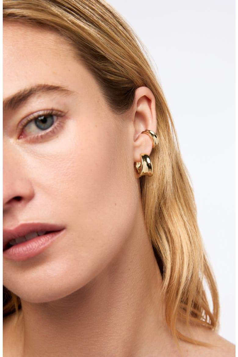 Wade Medium Hoop Earrings, Alternate, color, GOLD