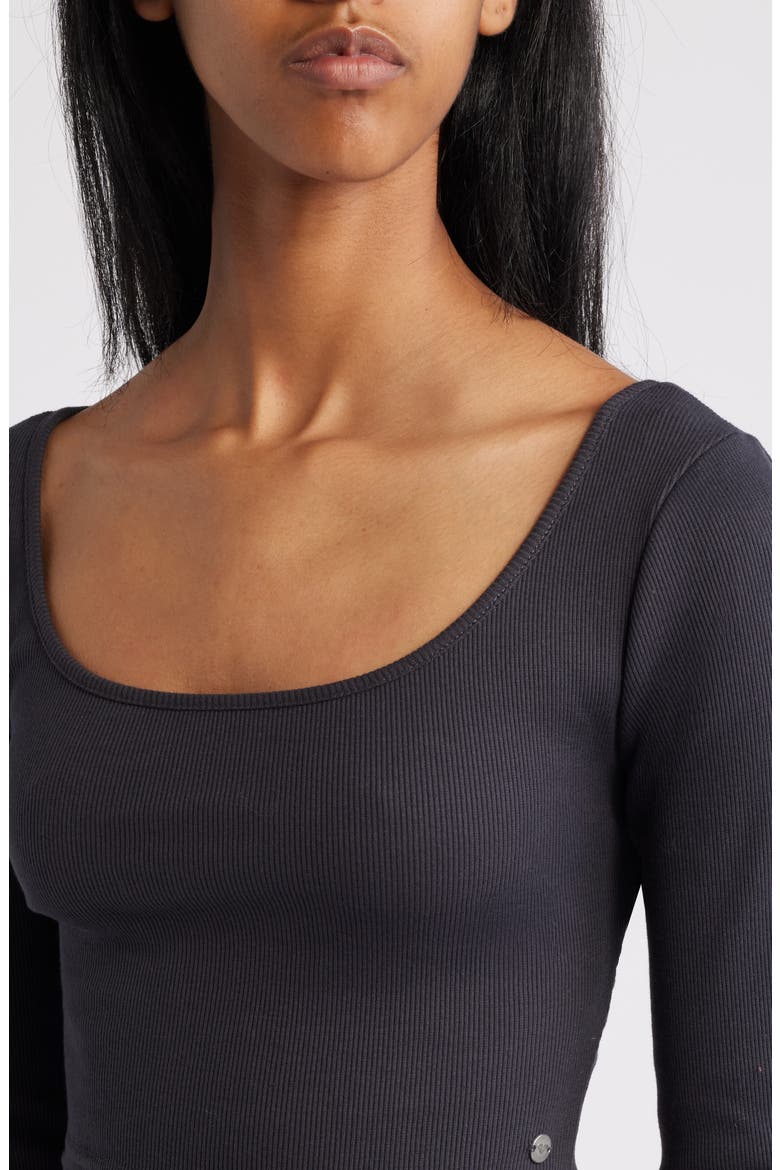 Good Keepsake Long Sleeve Crop Top, Alternate, color, PHANTOM