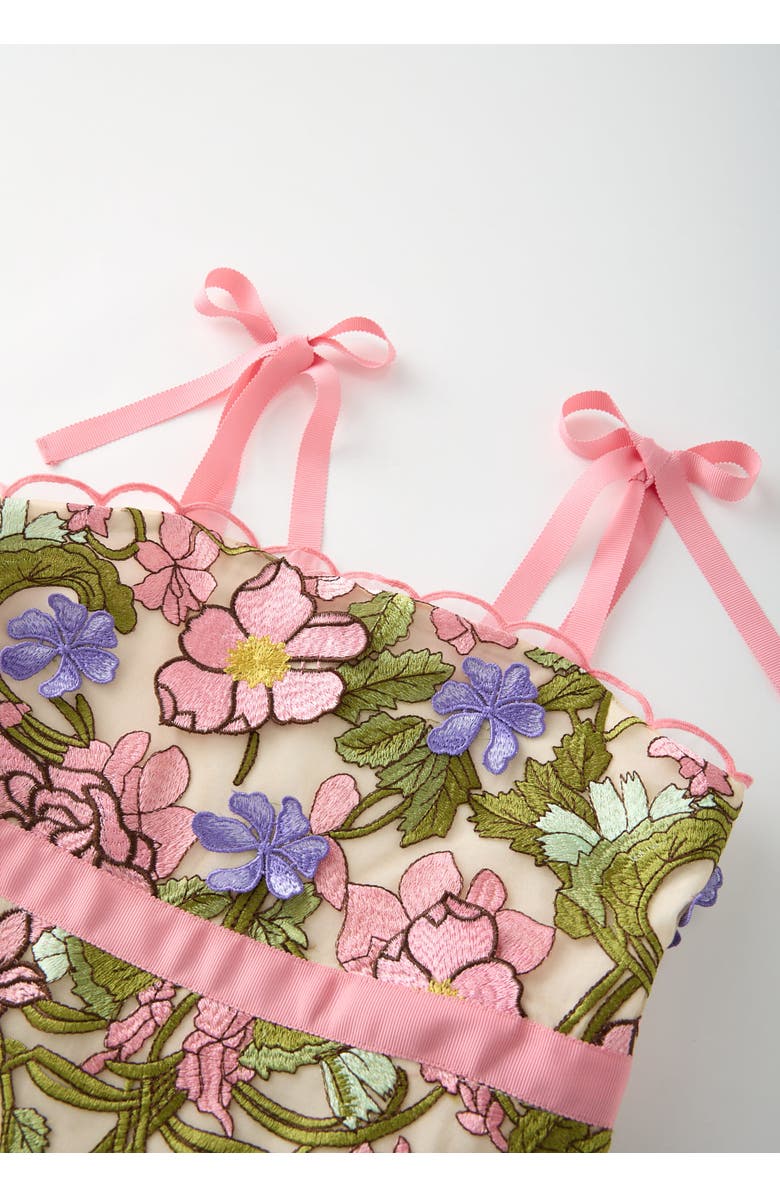 Marlo Kids Bonnie Embroidered Mini Dress, Alternate, color, Floral