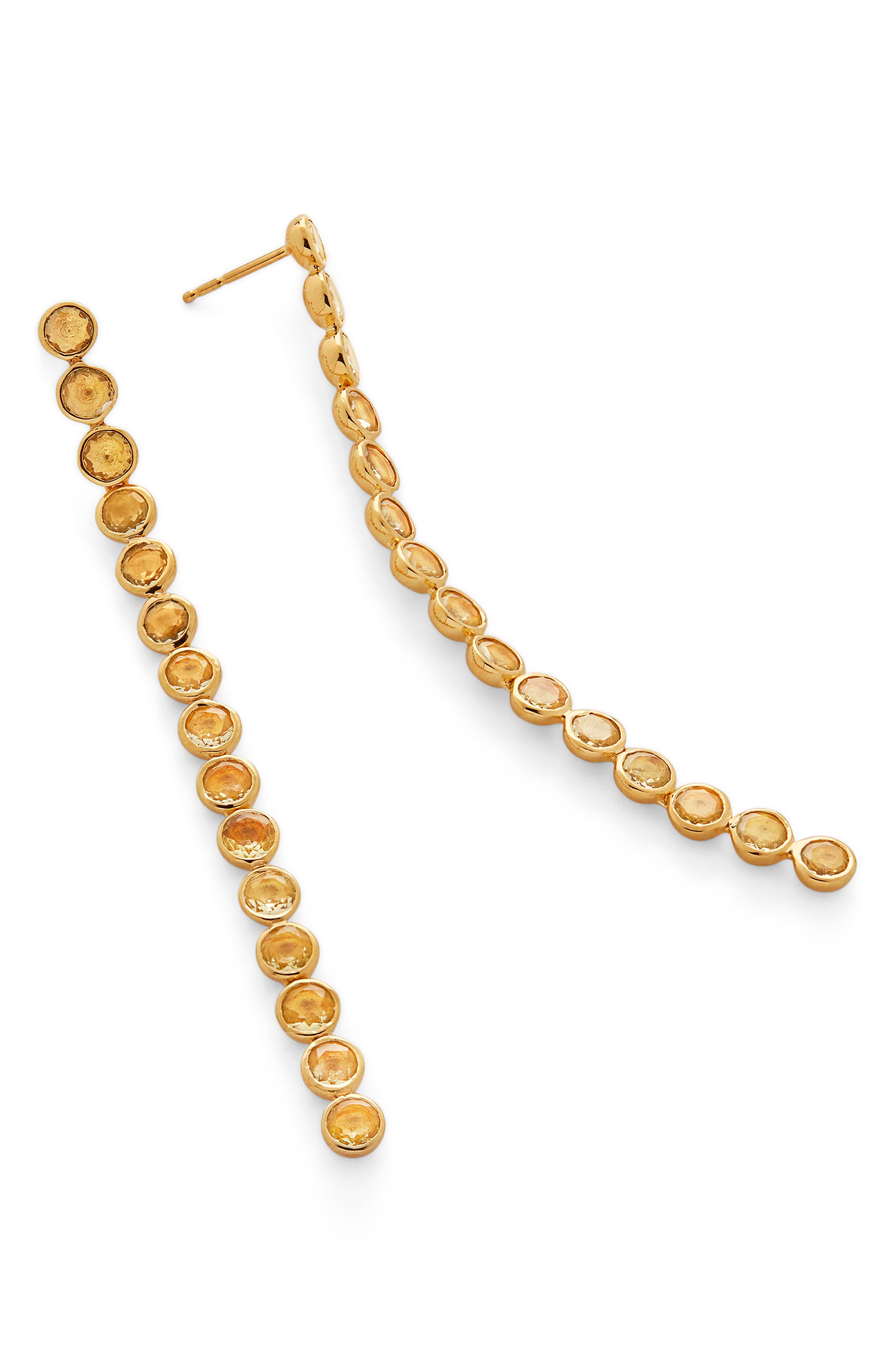 Monica Vinader x Kate Young Gemstone Cocktail Drop Earrings