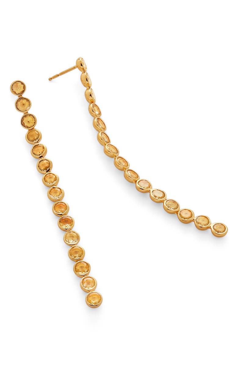 Monica Vinader x Kate Young Gemstone Cocktail Drop Earrings, Main, color, 18Ct Metallic Gold
