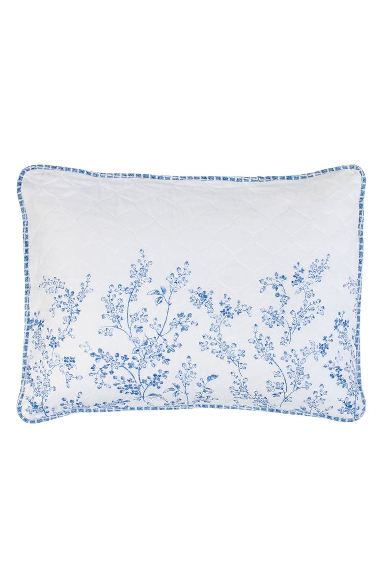 Laura Ashley Flora Twin Quilt & Sham Set, Alternate, color, Blue