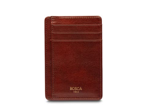 Old Leather 7 Pocket Id Card Case - Rfid