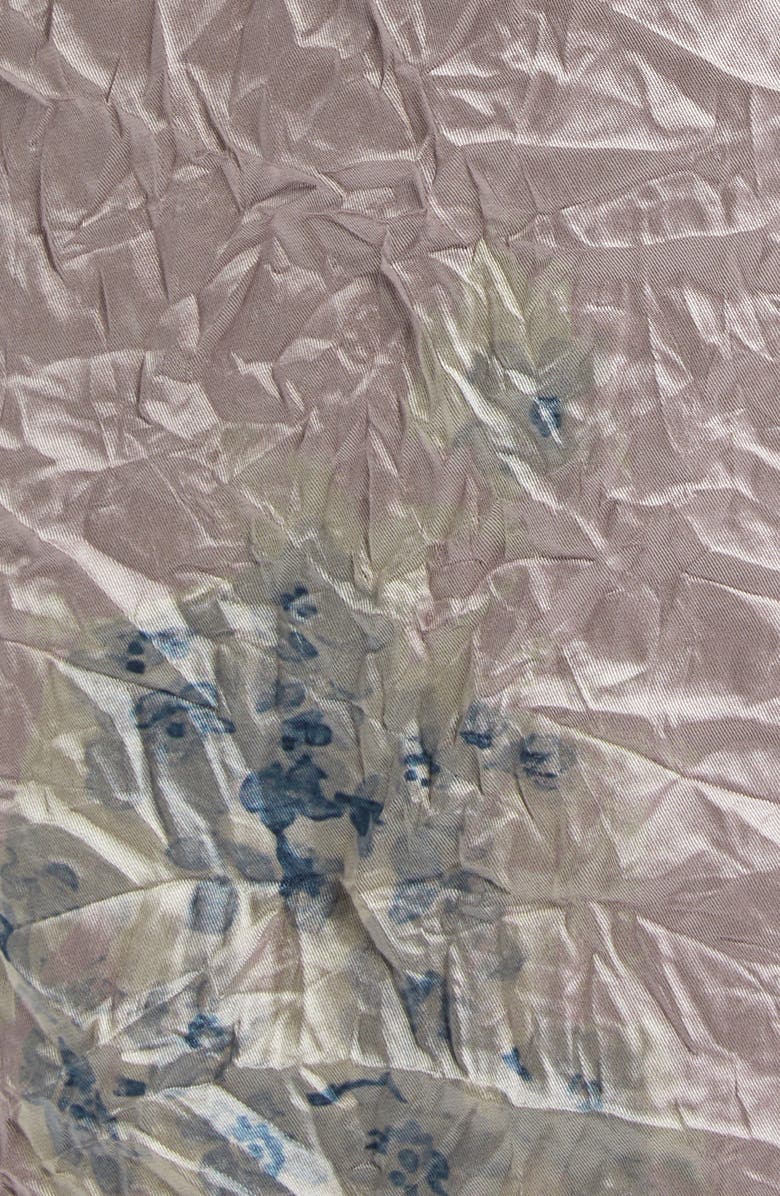 Erdem Floral Print Asymmetric Drape Satin Dress, Alternate, color, 