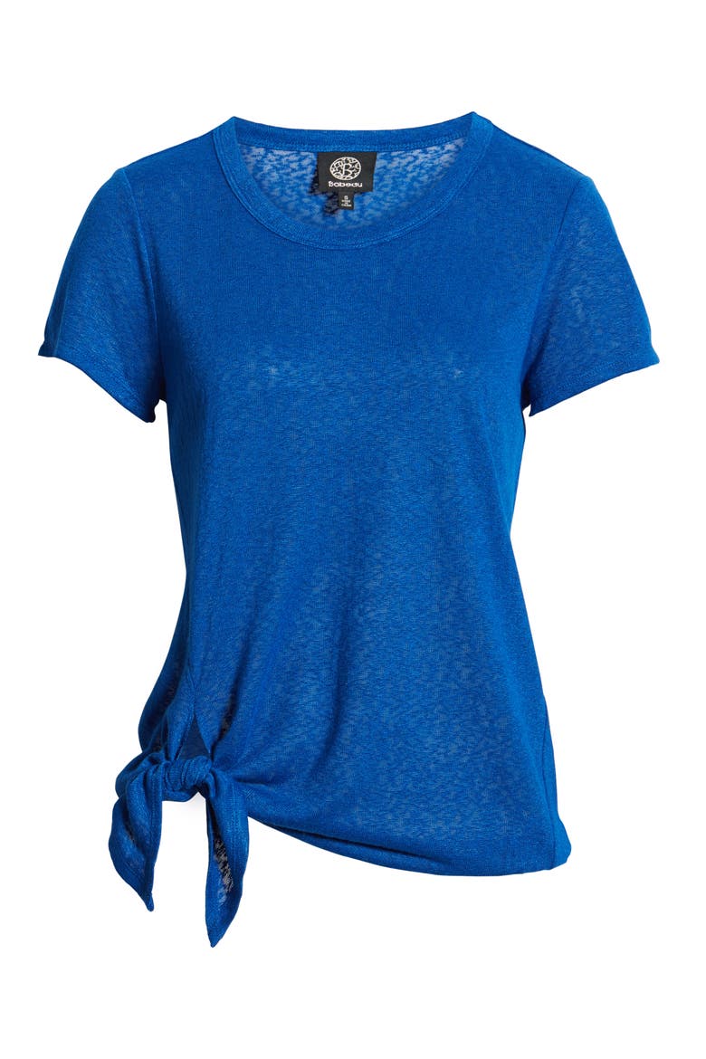Side Tie Tee, Alternate, color, TRUE BLUE