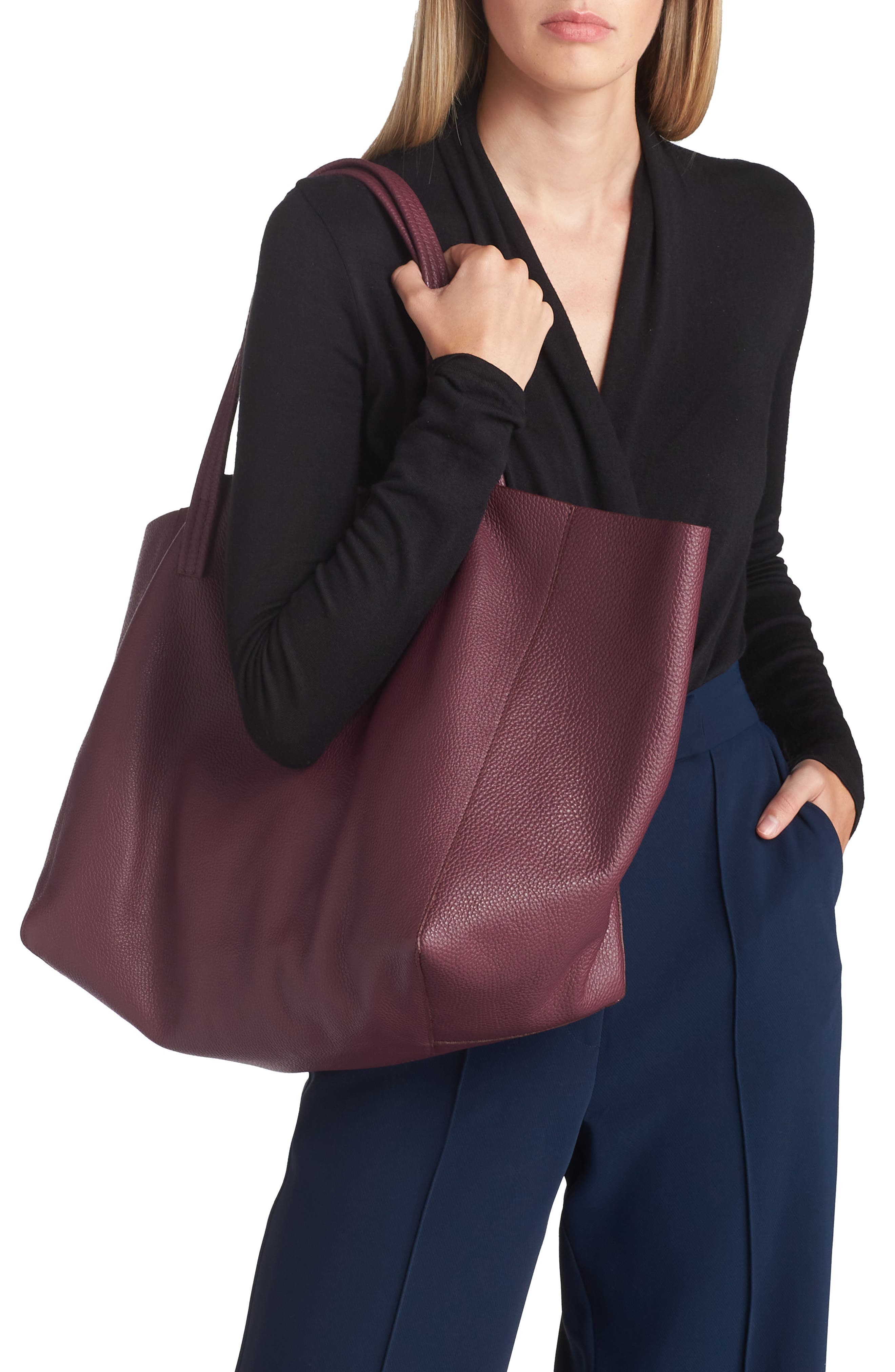 Kurt Geiger London Violet Leather Tote, Alternate, color, 