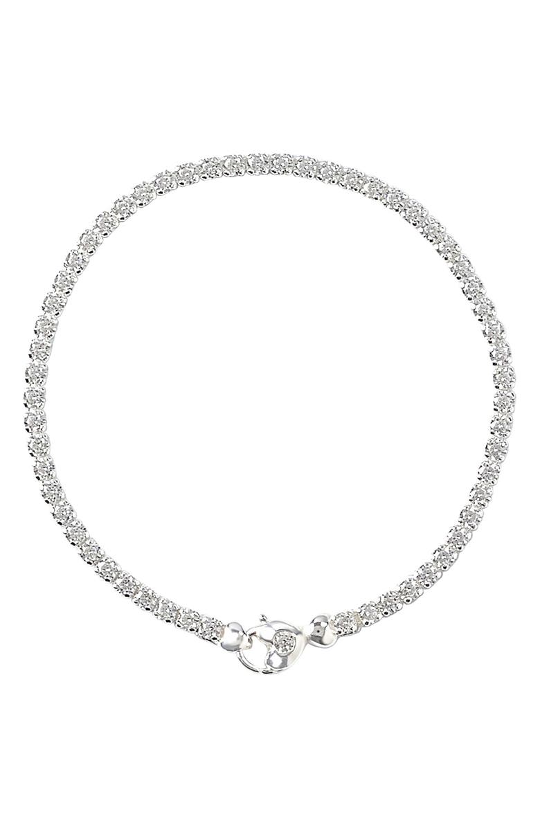 AMERICAN EXCHANGE Primavera Made in Italy Cubic Zirconia Tennis Bracelet, Main, color, Silver