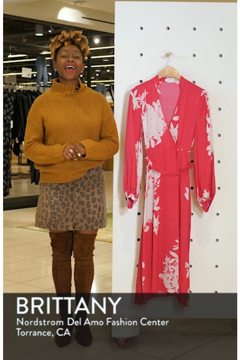 Andrese Silk Blend Wrap Long Sleeve Dress video