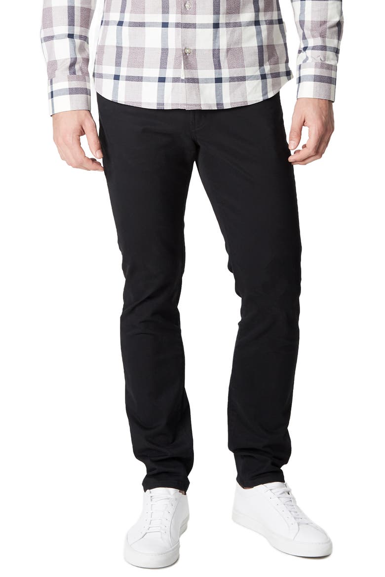 Clifton Slim Brushed Twill Slim Straight Leg Five-Pocket Pants, Main, color, BLACK