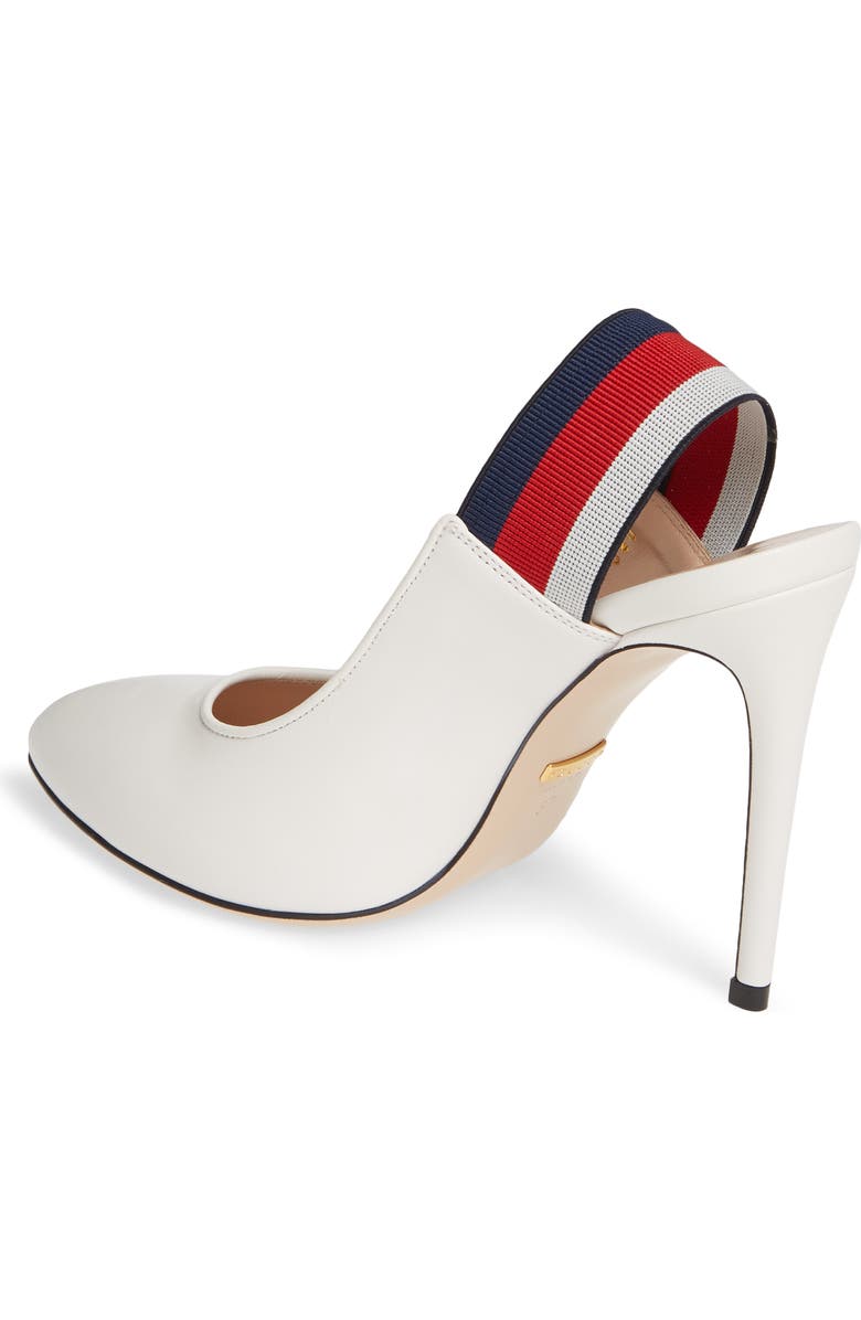Gucci Sylvie Bee Slingback Pump, Alternate, color,