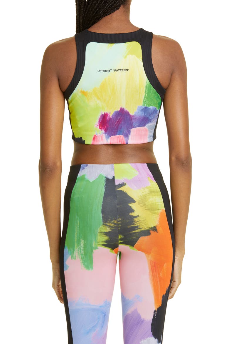 Colorblock Crop Top, Alternate, color, BLACK MULTI