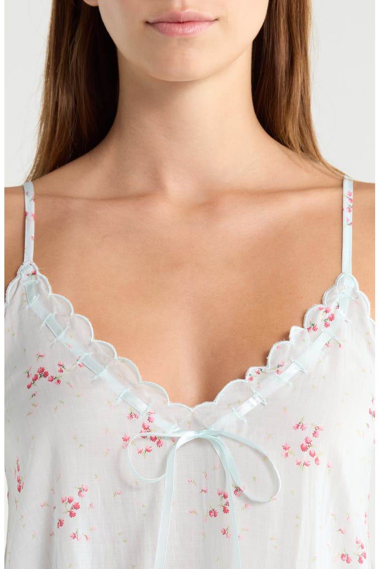 Fiocco Floral Chemise, Alternate, color, MARINE