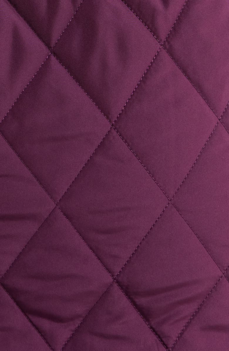 Anne Klein Belted Quilted Faux Fur Collar Vest, Alternate, color, 