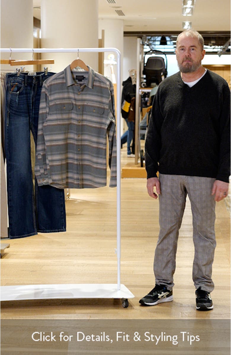 Beach Shack Stripe Brushed Cotton Button-Up Shirt, sales video thumbnail