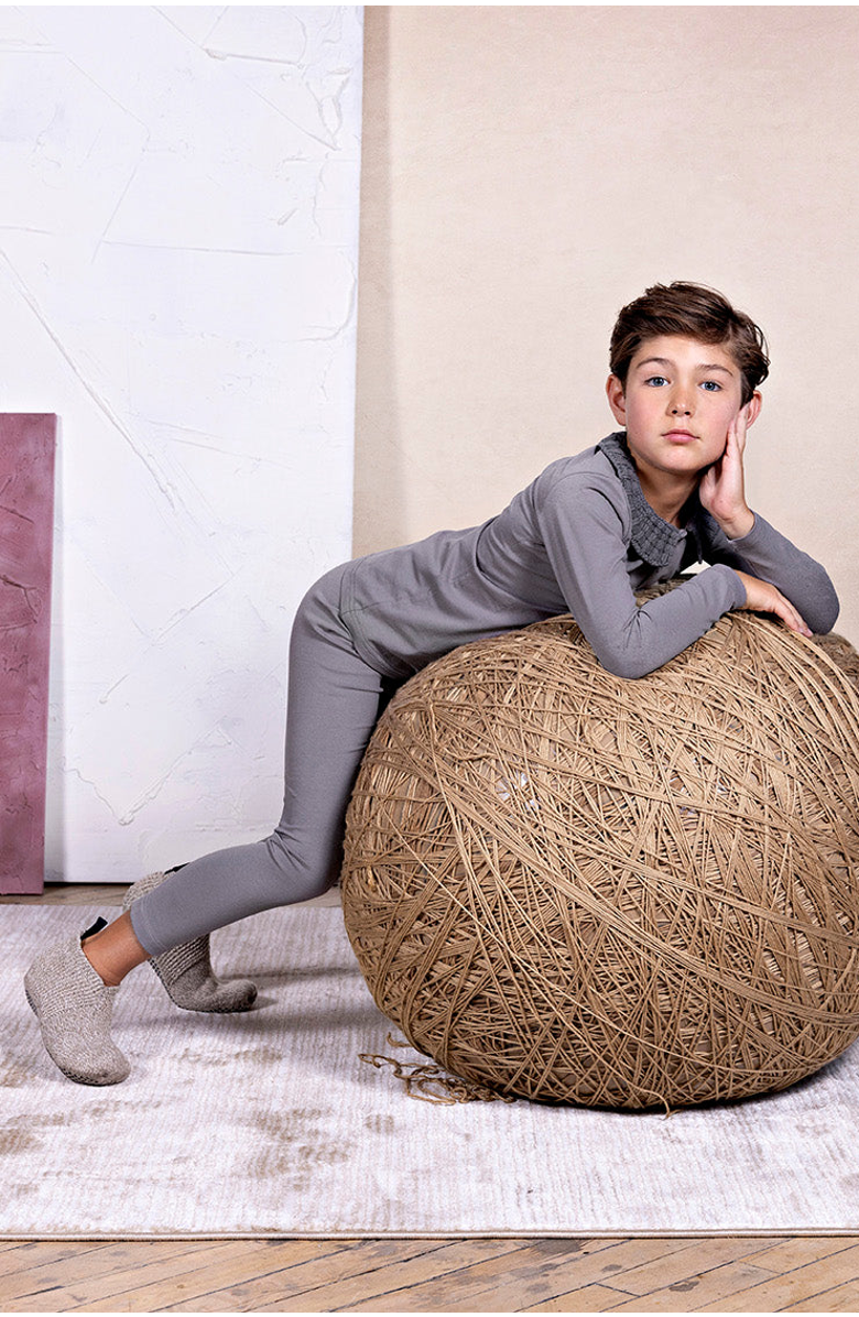 NoggiWear Knit Collar Collection Boys Loungewear, Alternate, color,